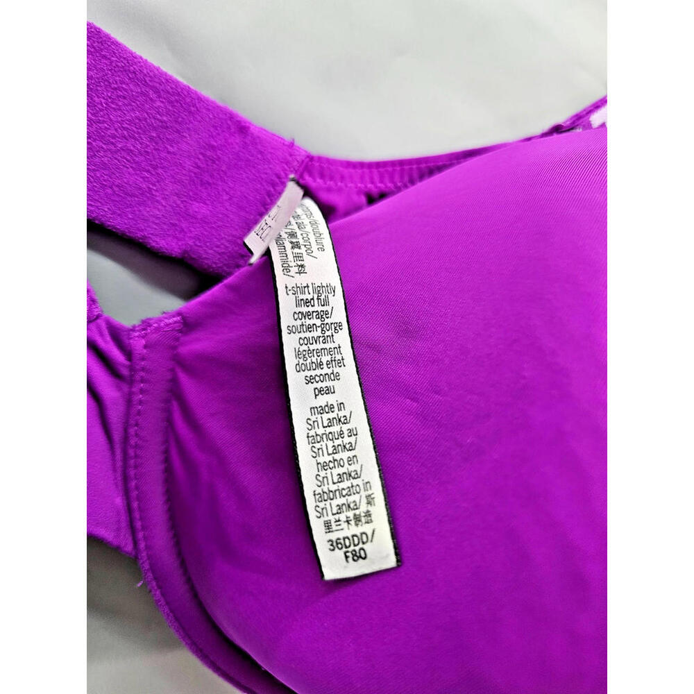 Victoria’s Secret Purple T Shirt Bra Lightly Lined Full Coverage 36DDD F80 - Picture 3 of 4